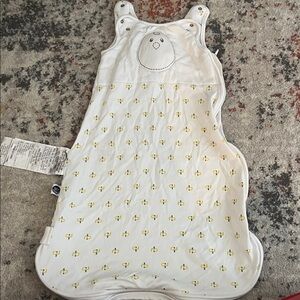 Nested Bean White Sleep Sack with Yellow Accents Medium